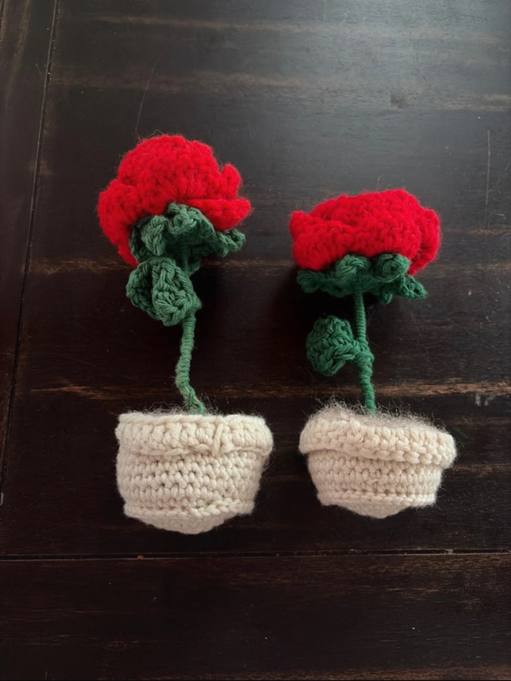 Crocheted Roses - Set of 2